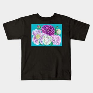 Peonies flowers Kids T-Shirt